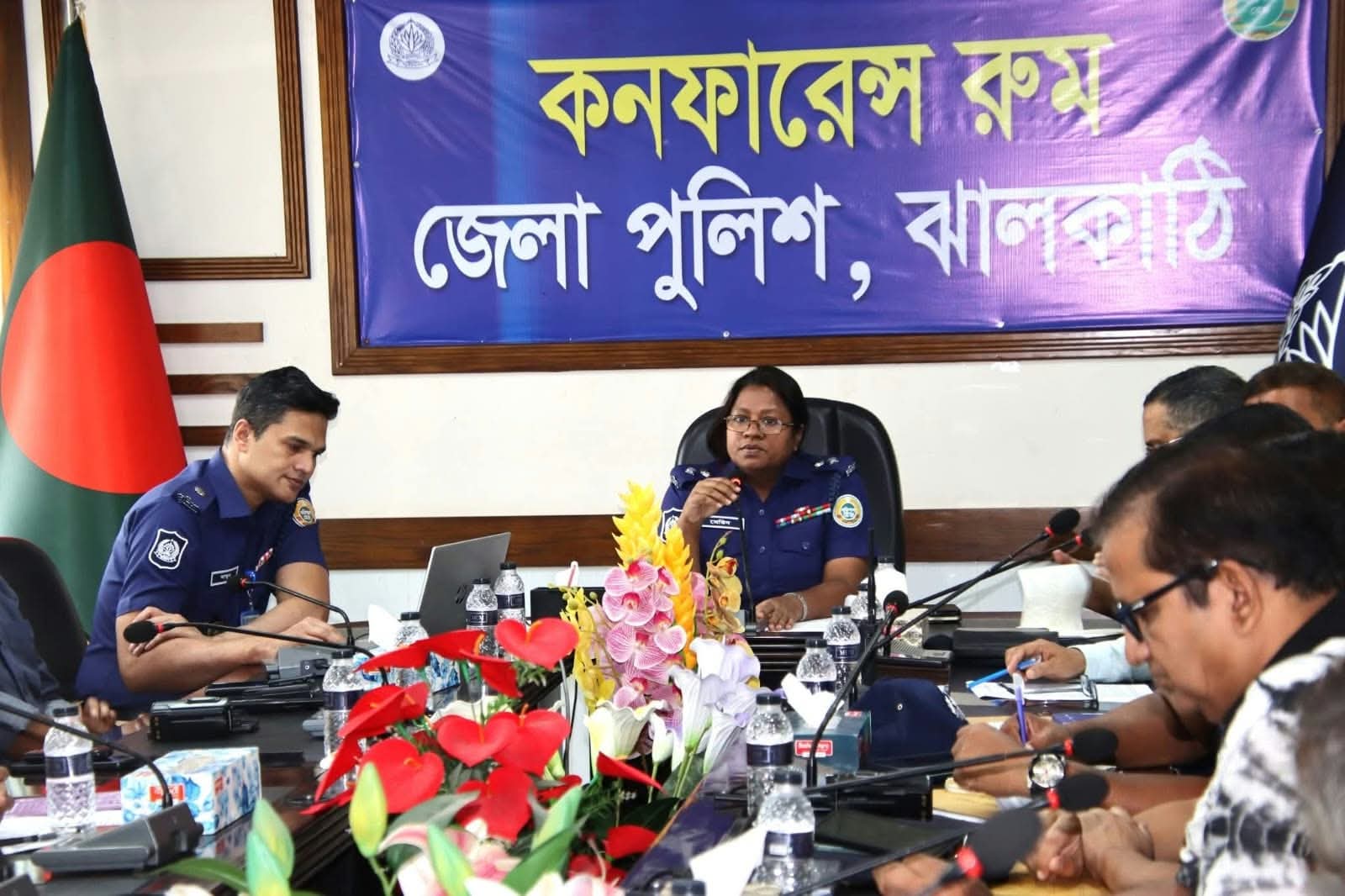 ঝালকাঠিতে দুর্গাপূজা উপলক্ষে মতবিনিময় সভা: পুলিশের প্রস্তুতি